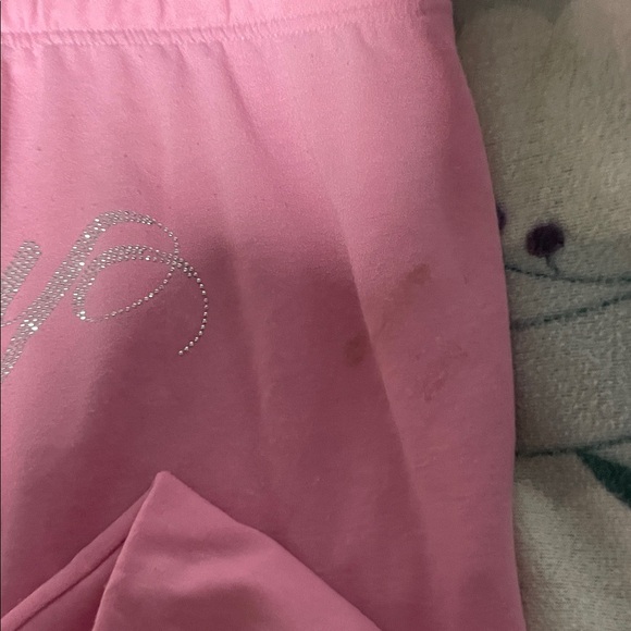 Juicy Couture Pink Lounge Bottoms with Silver Logo - Picture 2 of 4
